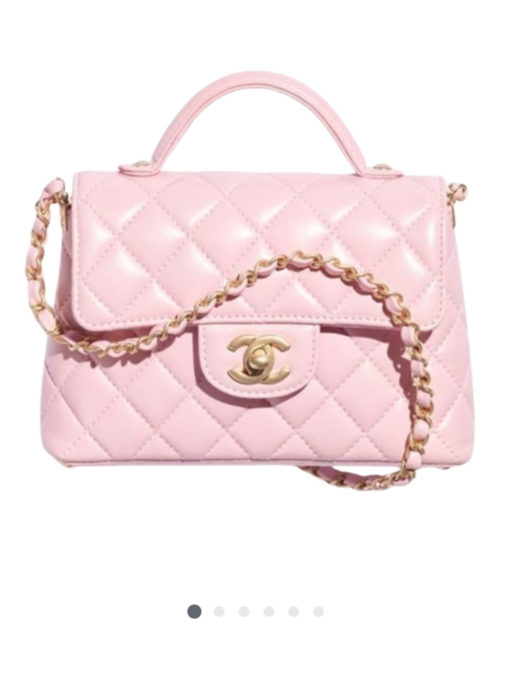 CHANEL Light Pink Small Flap Crossbody with Gold Chain ⭐️